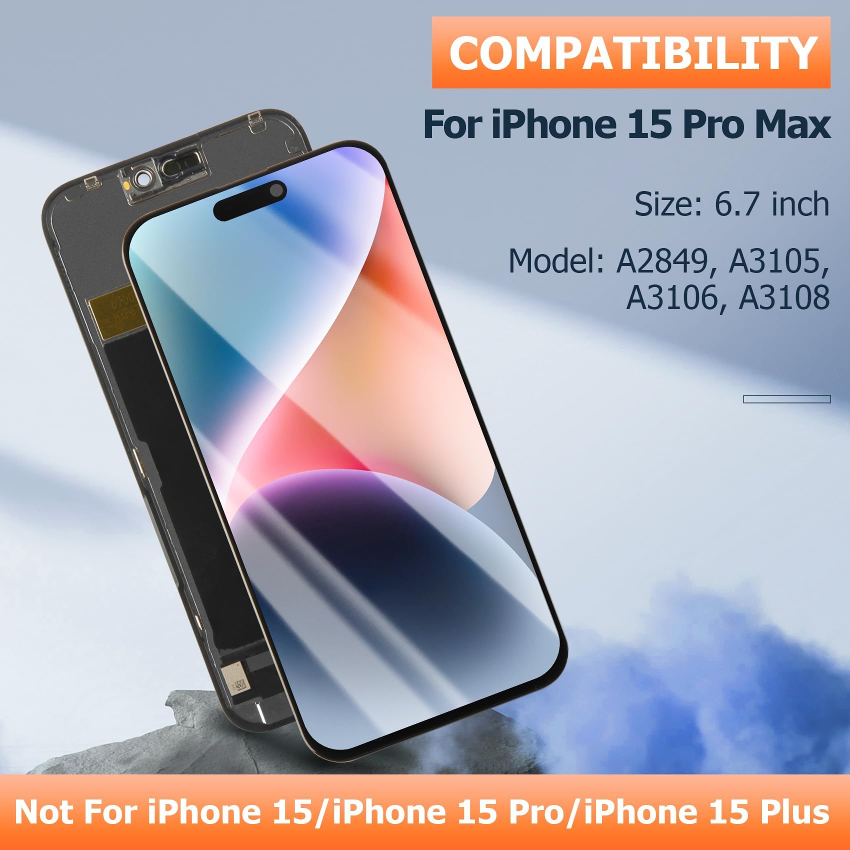 Amazon | INCELL iPhone 15 Pro Max用スクリーン交換用 iPhone 15 Pro